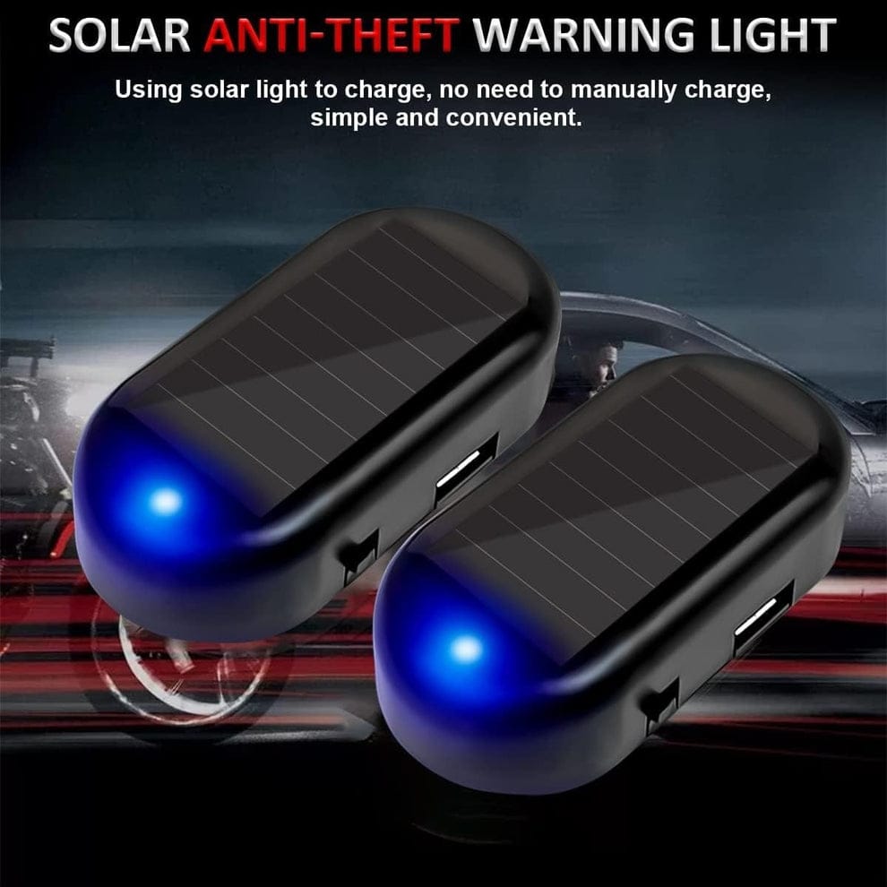 Car Fake Security LED Light ALarm System Solar Powered