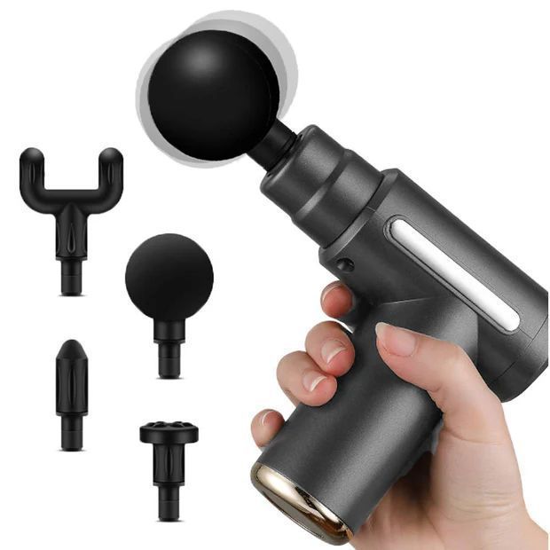 4in1 Rechargeable 6 Modes relaxing Gun Massager with Box Packing