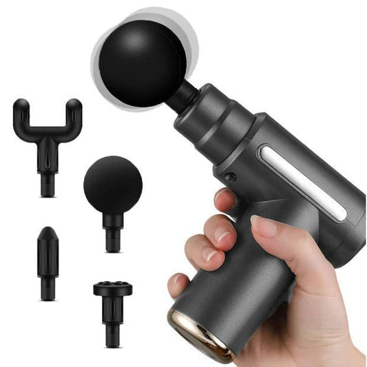 4in1 Rechargeable 6 Modes relaxing Gun Massager with Box Packing