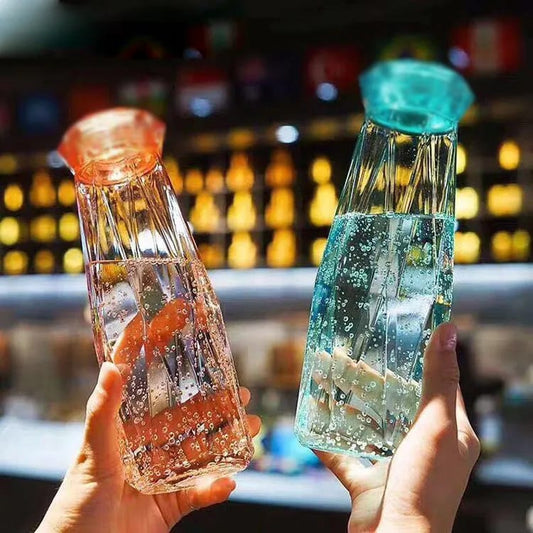 Diamond Shaped Clear Water Bottle